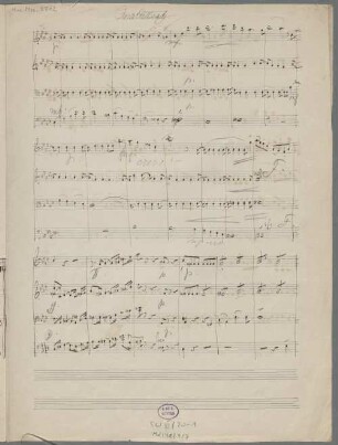 Quartets, vl (2), vla, vlc, f-Moll, Excerpts - BSB Mus.ms. 9712 : [caption title:] Quartettsatz.