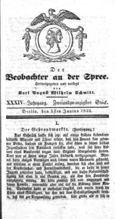 22. Stueck, 1. Juni 1835