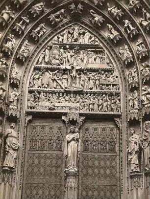 Straßburg (Strasbourg). Münster. Tympanon am Hauptportal (Westseite)