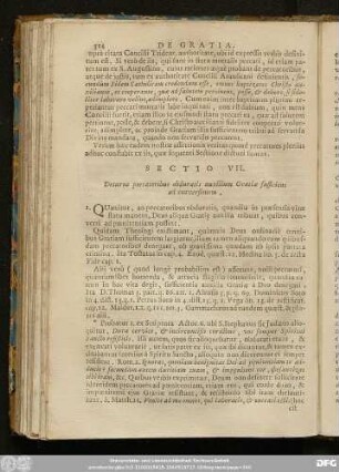 Sectio VII. Deturne peccatoribus obduratis auxilium Gratiae sufficiens ad conversionem.