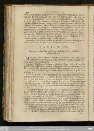 Sectio VII. Deturne peccatoribus obduratis auxilium Gratiae sufficiens ad conversionem.