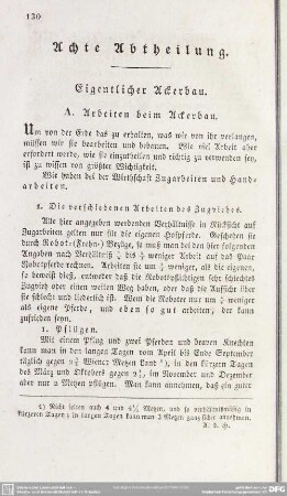 Achte Abtheilung. Eigentlicher Ackerbau