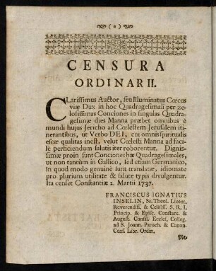 Censura Ordinarii.