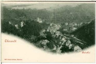 Tharandt. Blick ins Badetal auf Tharandt
