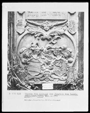 Wappen vom Epitaph des Joachim von Leublfing, gestorben 1619