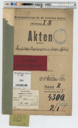 Sozialpolitische Angelegenheiten im besetzten Gebiet: Bd. 2