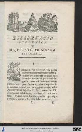 Dissertatio Academica De Majestate Principum Inviolabili.