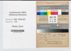 Entnazifizierung Erich Winter, geb. 13.09.1909 (Verw.Inspektor)