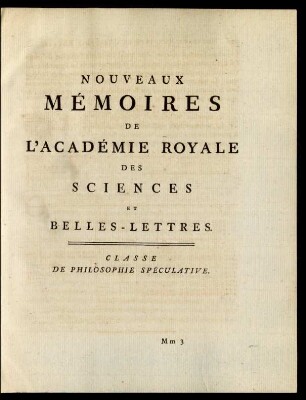 Classe De Philosophie Spéculative