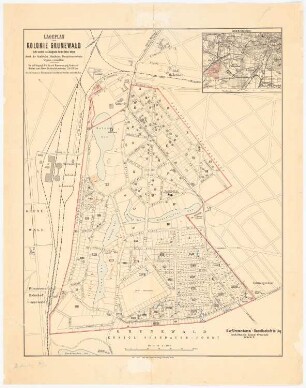 Kolonie Berlin-Grunewald: Lageplan 1:4000