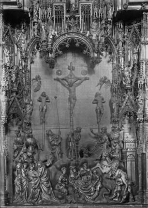 Kreuzigungsaltar — Mittelteil des Altares — Mittelteil: Golgatha