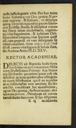 Rector Academiae.