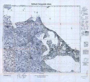 Reichskarte: Einheitsblatt 22 (1cm-Karte) Greifswald-Swinemünde-Anklam