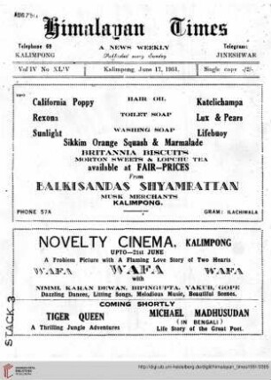 No. XLIV (17 June 1951)