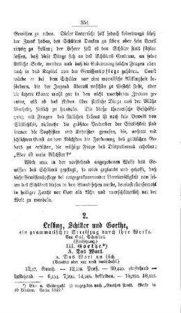 Lessing, Schiller und Goethe, ein grammatischer Streifzug durch ihre Werke