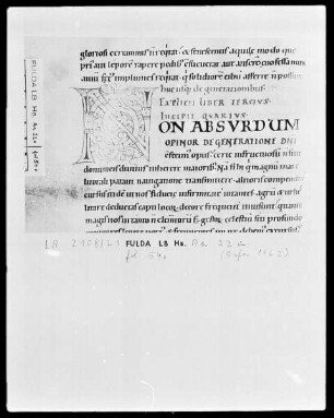 Ambrosius, Commentarius in Lucam — Initiale N (on absurdum), Folio 54 verso