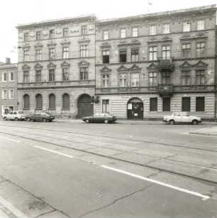 Cottbus, Friedrich-Ebert-Straße 25/26. Wohnhäuser (um 1880). Straßenansicht