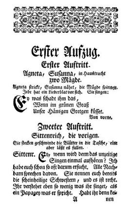Erster Auftritt. [-] Vierter Auftritt.
