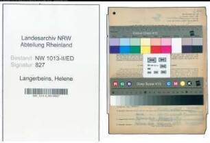 Entnazifizierung Helene Langerbeins , geb. 16.02.1888 (Lehrerin)