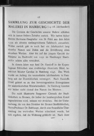 Sammlung zur Geschichte der Malerei in Hamburg