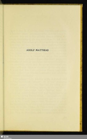 Adolf Matthias