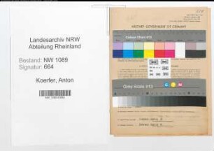 Entnazifizierung Anton Koerfer , geb. 19.11.1920 (Polizist)