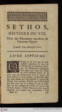 Livre septie'me