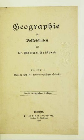 Teil 3: Europa und die außereuropäischen Erdteile