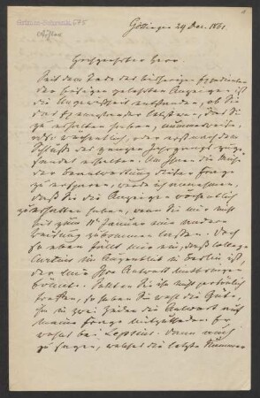 Brief an Jacob Grimm : 29.12.1861