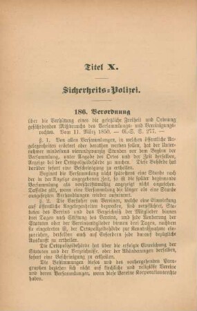 Titel X. Sicherheits-Polizei