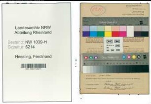 Entnazifizierung Ferdinand Hessling , geb. 09.11.1894 (Landwirt)