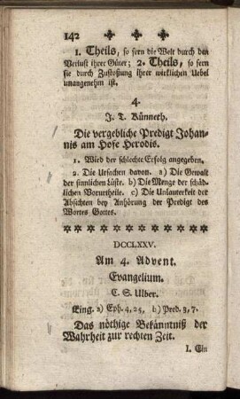 DCCLXXV. Am 4. Advent. Evangelium.