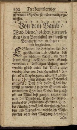 Von dem Bauch.