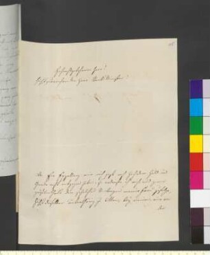Brief von Ehlers, Johann Wilhelm an Goethe, Johann Wolfgang von