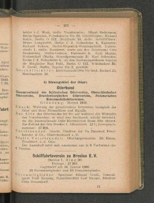 d) Stromgebiet der Oder: