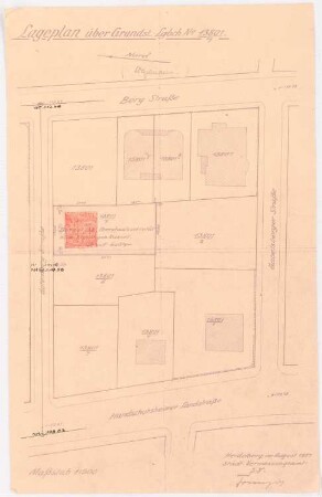 Wohnhaus Böhmer, Heidelberg: Lageplan 1:500