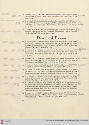 Dosen und Flakons (Nr. 182-203)
