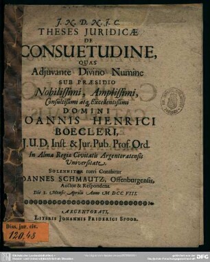 Theses Iuridicae De Consuetudine