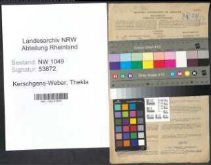 Entnazifizierung Thekla Kerschgens-Weber , geb. 23.08.1899 (Zahnaerztin)