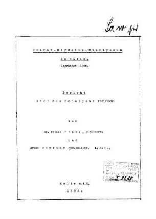 1931/32: Bericht ... - 1931/32