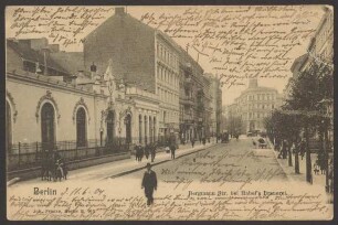 Ansichtskarte "Bergmannstraße bei Habel's Brauerei" [1/2]