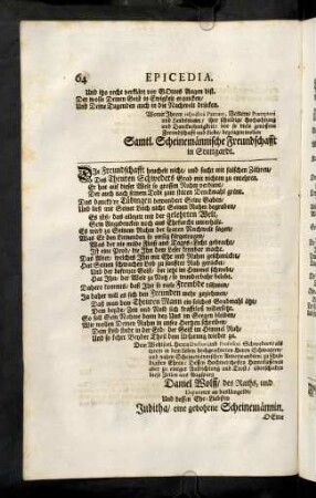 64-74, Die Freundschafft heuchelt nicht und sucht ...