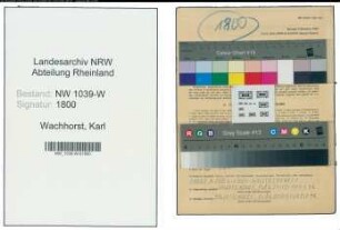Entnazifizierung Karl Wachhorst , geb. 30.09.1919 ()