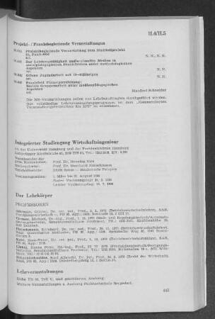 II.5 Integrierter Studiengang Wirtschaftsingenieur