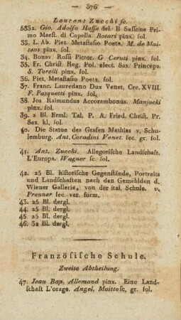 Französische Schule. Zweite Abtheilung
