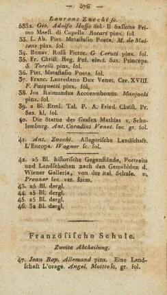Französische Schule. Zweite Abtheilung