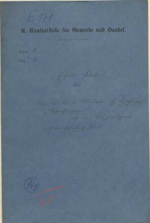 Patent des Mechanikers Ph. Wißmann in Neckartailfingen auf einen Holzzeug-Apparat