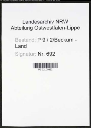 Heiratsregister Standesamt Beckum-Land