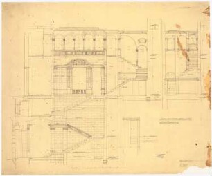 Berliner Handelsgesellschaft, Berlin: Direktionstreppenhaus: Schnitte 1:25