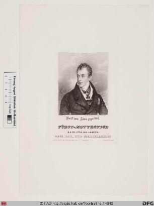 Bildnis Clemens Wenzel (Nepomuk Lothar) Graf Metternich von (-Winneburg) (1803 Fürst)